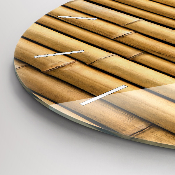 Zegar ścienny okrągły Bambusowe kije