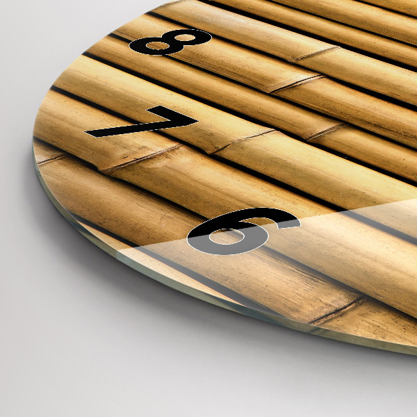 Zegar ścienny okrągły Bambusowe kije