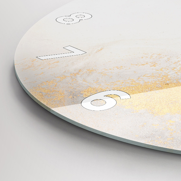 Zegar szklany okrągły Artystyczny marmur