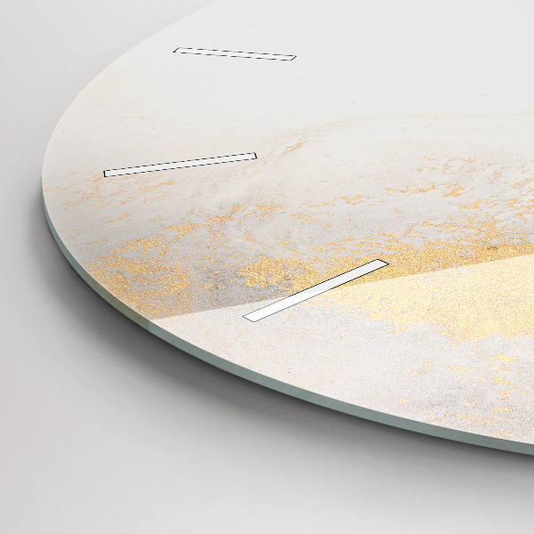 Zegar szklany okrągły Artystyczny marmur