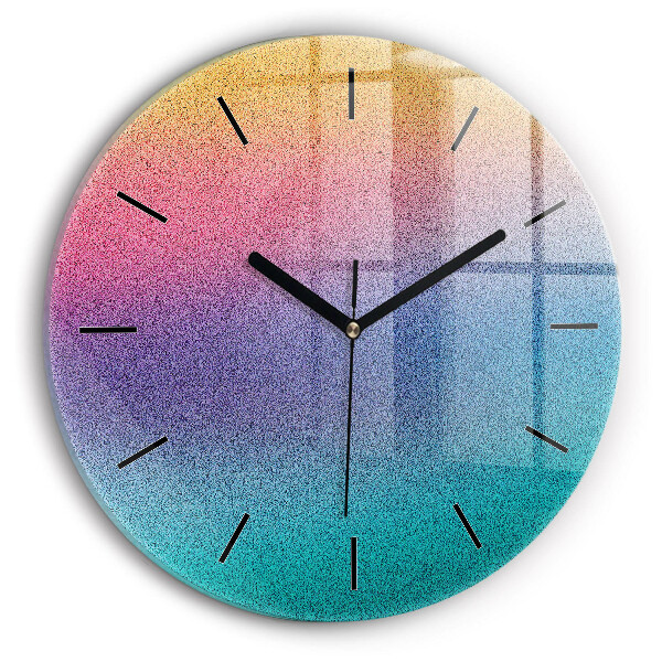 Zegar szklany okrągły Wzór gradient