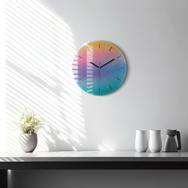 Zegar szklany okrągły Wzór gradient
