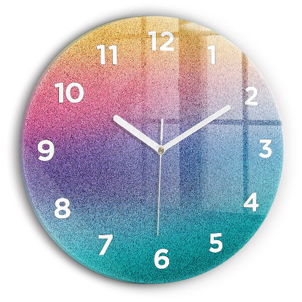 Zegar szklany okrągły Wzór gradient