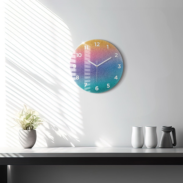 Zegar szklany okrągły Wzór gradient