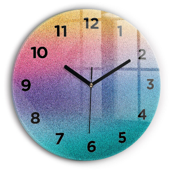 Zegar szklany okrągły Wzór gradient