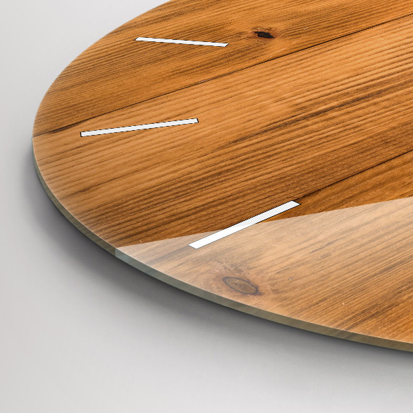 Zegar okrągły Drewniane deski