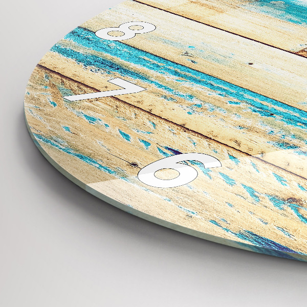 Zegar ścienny okrągły Porysowane drewno