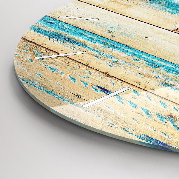 Zegar ścienny okrągły Porysowane drewno