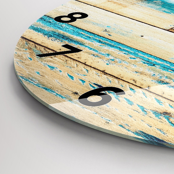 Zegar ścienny okrągły Porysowane drewno