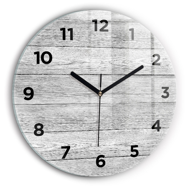 Zegar ścienny okrągły Panele drewniane