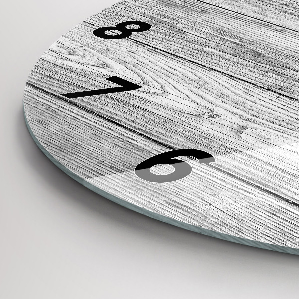 Zegar ścienny okrągły Panele drewniane