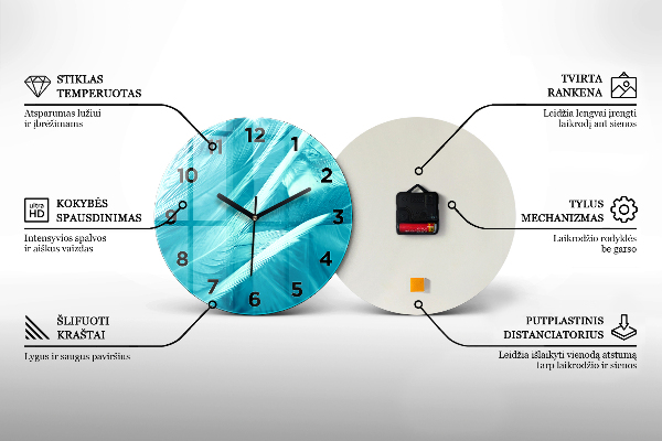 Zegar okrągły z nadrukiem Różowy