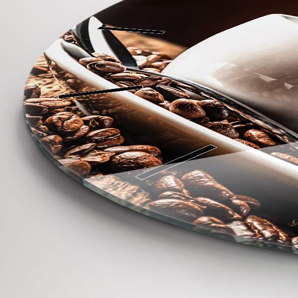 Zegar okrągły z nadrukiem Filiżanka kawy