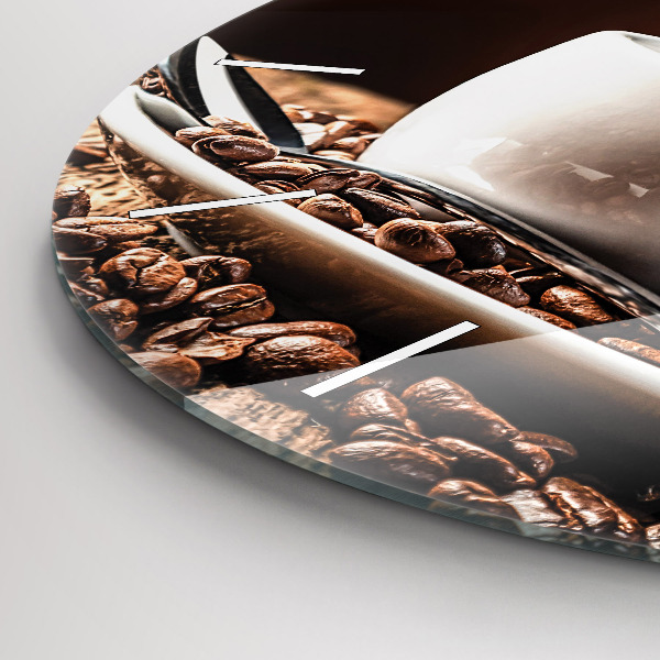 Zegar okrągły z nadrukiem Filiżanka kawy