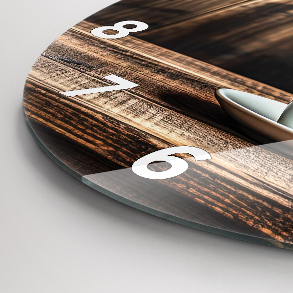 Zegar okrągły z nadrukiem Kubek kawy