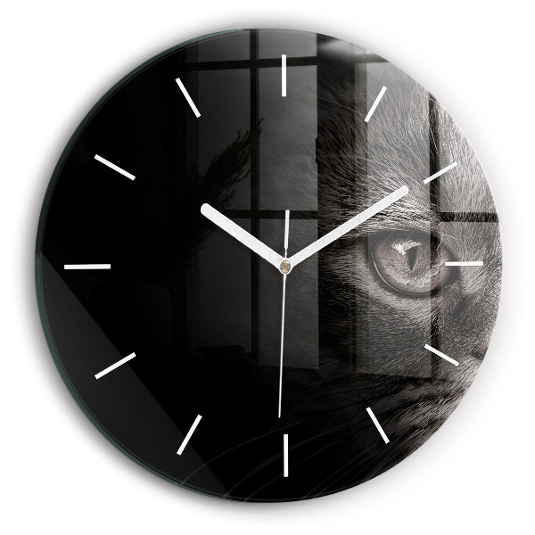 Zegar ścienny okrągły Pies i kot szkocki