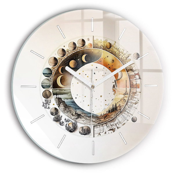 Zegar okrągły z nadrukiem Zegar astronomia