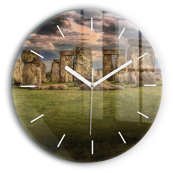 Zegar okrągły z nadrukiem Stonehenge Nimbostratus