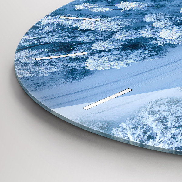 Zegar okrągły z nadrukiem Las z drona