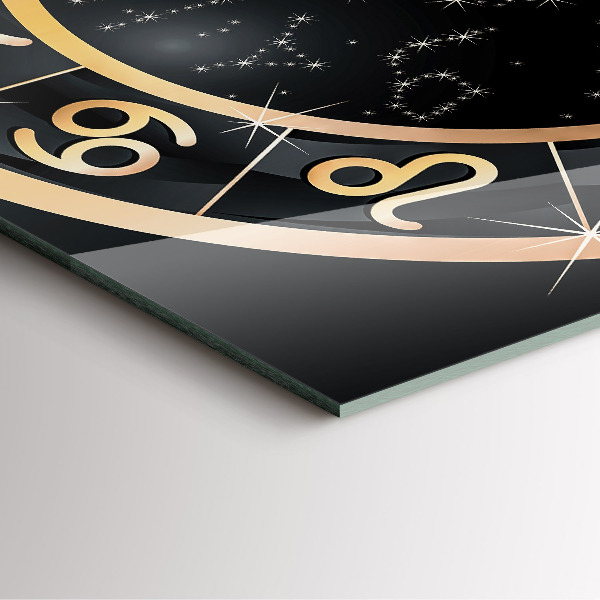 Zegar ścienny nowoczesny Czarne znaki zodiaku