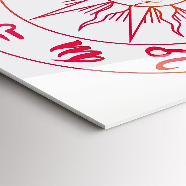 Zegar ścienny nowoczesny Kolorowe znaki zodiaku