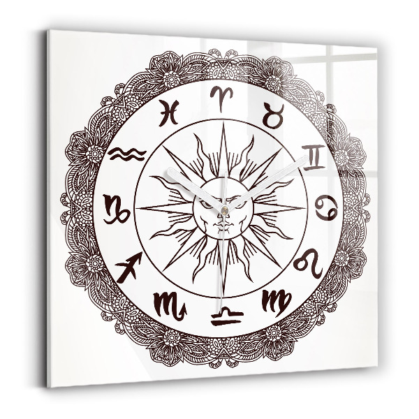 Zegar ścienny nowoczesny Dekoracyjne zodiaki