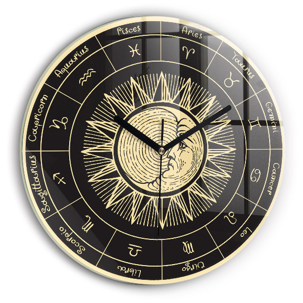 Zegar ścienny Zodiaki i Słońce